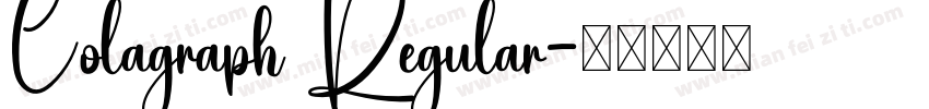 Colagraph Regular字体转换